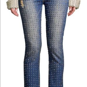 Alice and Olivia Fabrice Crystal Embellished Jeans